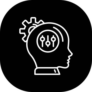 Soyut grupta izole edilmiş beyin simgesi