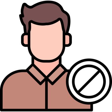 İşaret simgesi olmayan adam, vektör illüstrasyonu