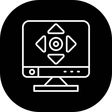 vektör lcd simgesi illüstrasyonu