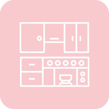 Mutfak ve ev vektör simgesi