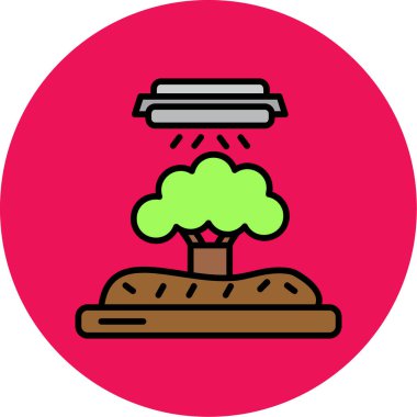 Bir ağaç simgesinin vektör illüstrasyonu