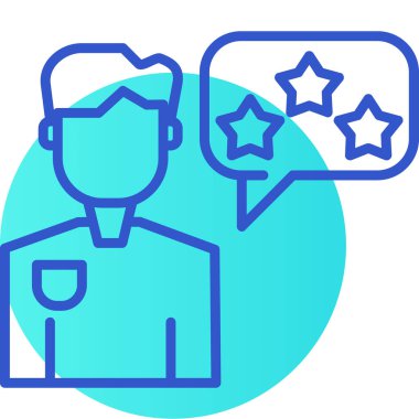 Müşteri derecesi. Web simgesi basit illüstrasyon