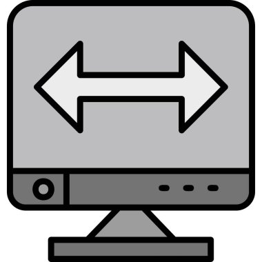 Bilgisayar. Web simgesi basit illüstrasyon