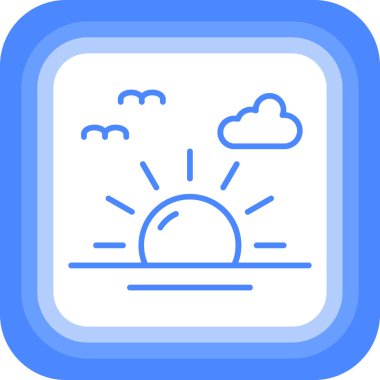 hava durumu web simgesi, basit vektör illüstrasyonu