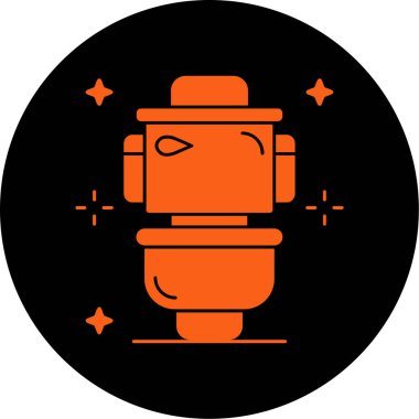 Bir gaz simgesinin vektör illüstrasyonu