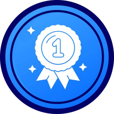 Moda stili izole edilmiş arka planda madalya simgesi