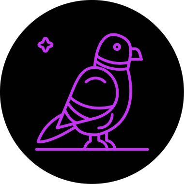 kuş simgesi vektör illüstrasyonu