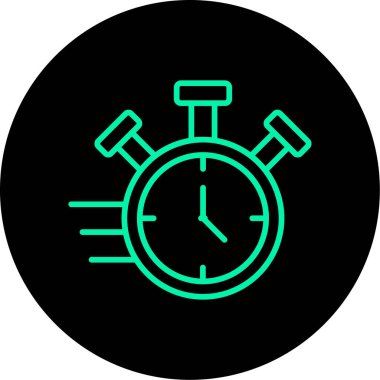 Alarm saat simgesi vektör illüstrasyonu