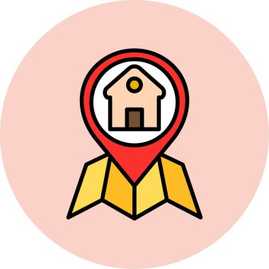 konum simgesi vektör illüstrasyonu