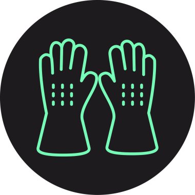 Eldiven simgesi vektör illüstrasyonu