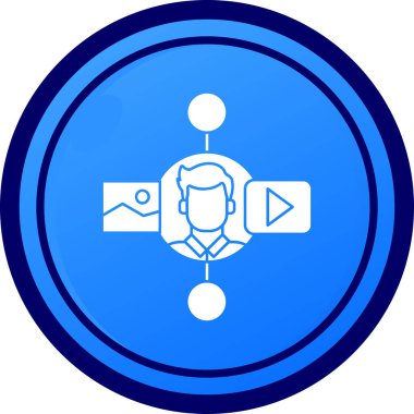 Bir insan simgesinin vektör illüstrasyonu