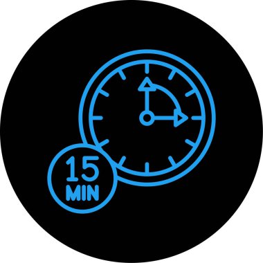 Modern b 'nin vektör illüstrasyonu kronometre simgesinden yoksun