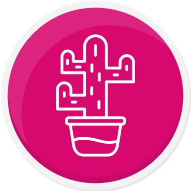 Kaktüs simgesi vektör illüstrasyonu