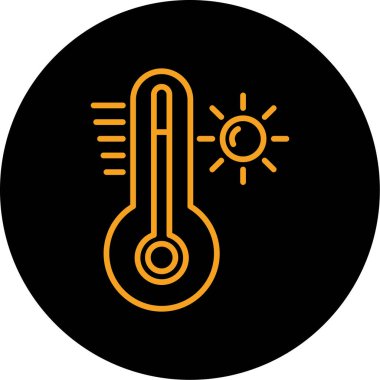 termometre simgesi vektör illüstrasyonu