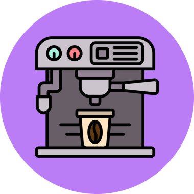 kahve makinesi simgesini, vektör çizim