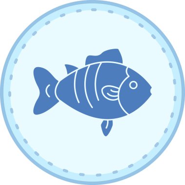 Vektör Balık Simgesi İllüstrasyonu