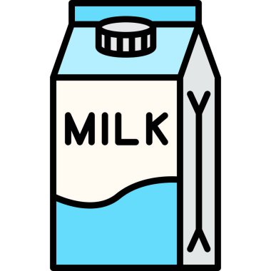 Süt. Web simgesi basit illüstrasyon