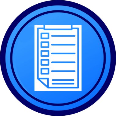 Kontrol listesi simgesi vektör illüstrasyonu