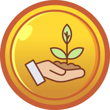 Bir bitkinin vektör illüstrasyonu