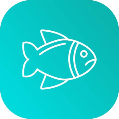 balık simgesi soyut bir grupta izole edildi