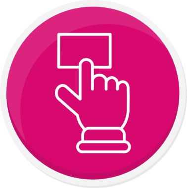 Parmak. Web simgesi basit illüstrasyon