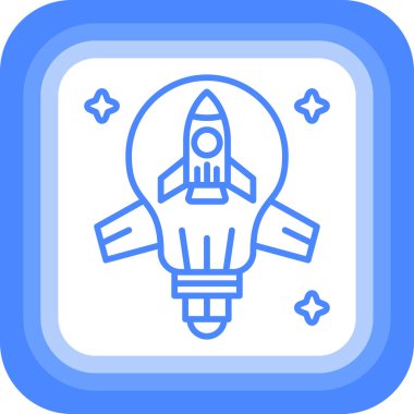 roket ikonu vektör illüstrasyonu