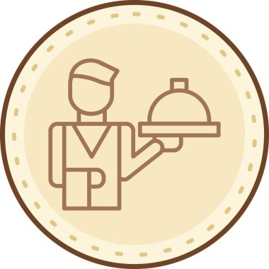 Şef vektör illüstrasyon simgesi