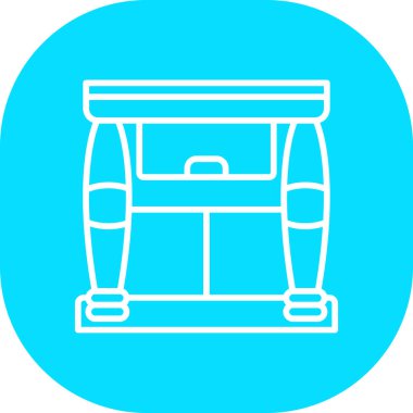 Sandalye. Web simgesi basit illüstrasyon