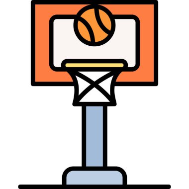 Basketbol ikonu. Basit resimleme