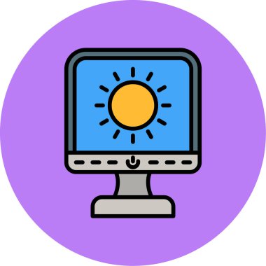 dizüstü bilgisayar web simgesi, basit vektör illüstrasyonu