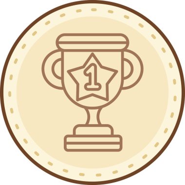 Kupa. Web simgesi basit illüstrasyon