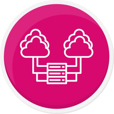 arkaplanda izole edilmiş moda biçiminde veri bulut hesaplama simgesi