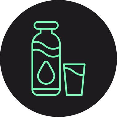 Şişe. Web simgesi basit tasarım