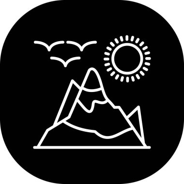 dağ ikonu vektör illüstrasyonu