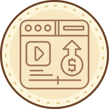 Para simgesinin vektör illüstrasyonu