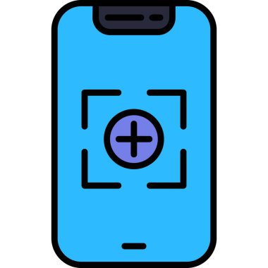 cep telefonu simgesi. hat telefon telefon vektör simgesi rengi düz izole