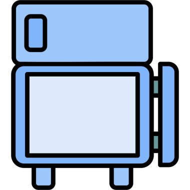 Buzdolabı. Web simgesi basit illüstrasyon