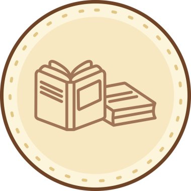 Kitap. Web simgesi vektör illüstrasyonu