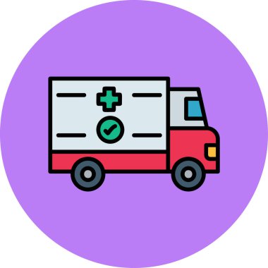 ambulans simgesi vektör illüstrasyonu