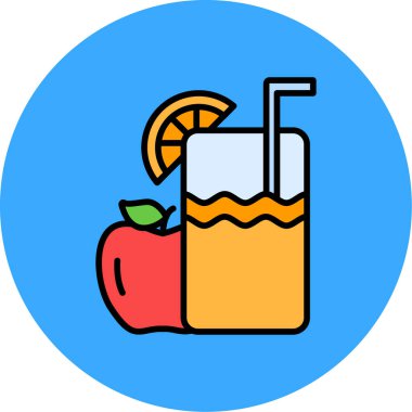 Meyve suyu. Web simgesi basit illüstrasyon