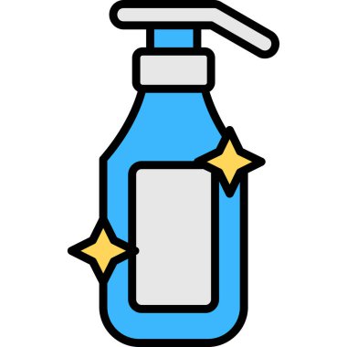 el dezenfektanı simgesi, basit vektör illüstrasyonu