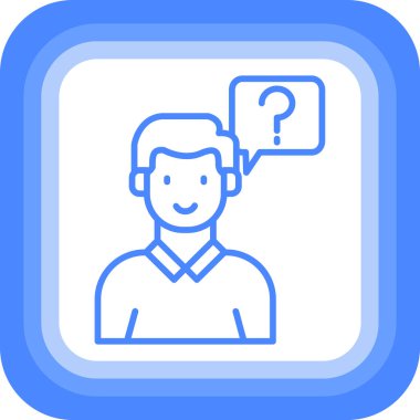 Soru simgesi, vektör illüstrasyonu