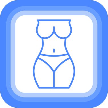 bikini. Web simgesi basit illüstrasyon