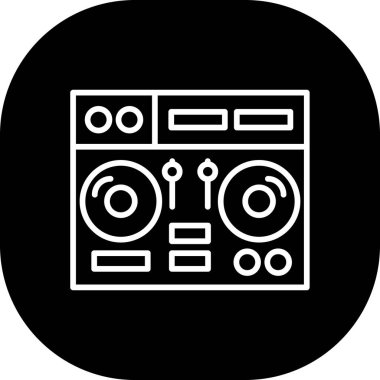vektör dj simgesi, vektör illüstrasyonu