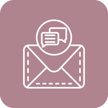 e- posta iletisi simgesi, vektör illüstrasyonu