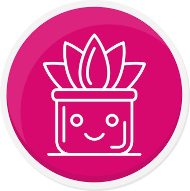 Bir çiçek simgesinin vektör illüstrasyonu