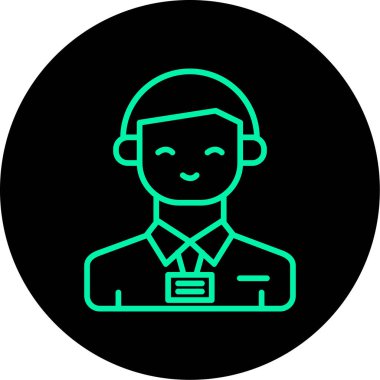 Siyah şapkalı bir adamın vektör çizimi