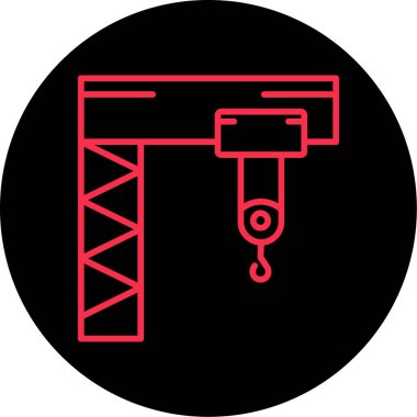 İnşaat vinç simge vektör çizim