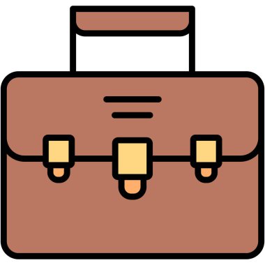 evrak çantası simgesi, vektör illüstrasyonu basit tasarım