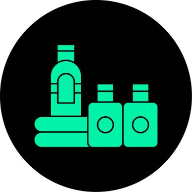 vektör şişe simgesi, basit vektör illüstrasyonu